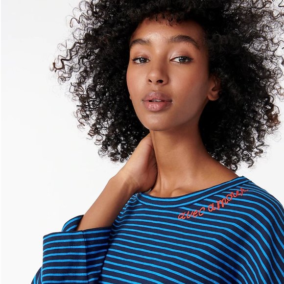 J. Crew | Avec amour T-shirt NWT (Sz S) - Picture 3 of 6